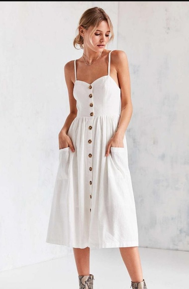 Cooperative Dresses & Skirts - Cooperative Emilia Linen ButtonDown Midi Dress